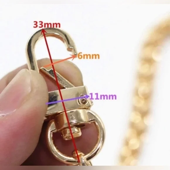 Gold-Toned Metal Crossbody Replacement Chain • NWOT - Picture 4 of 4